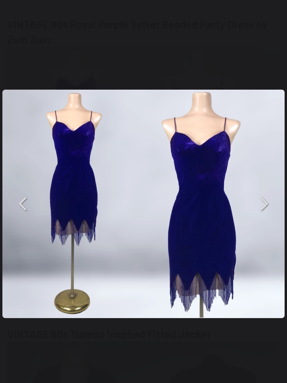 ZUM ZUM Vintage Royal Purple Velvet Party Dress